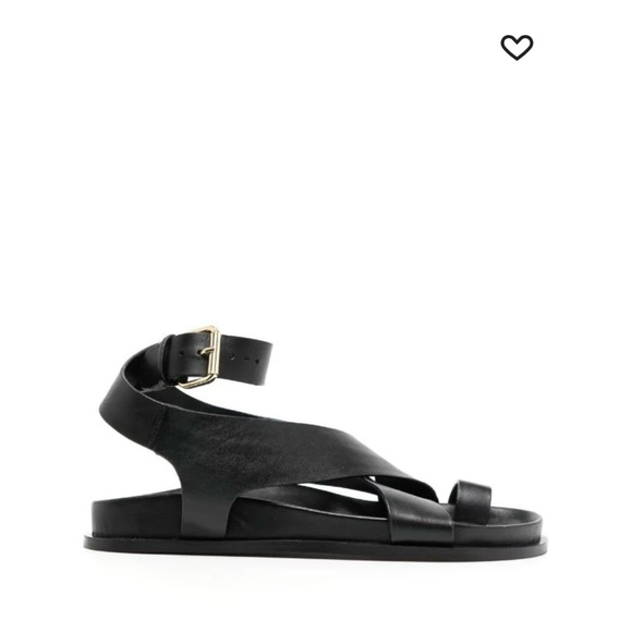 A. Emory Flat Leather Jalen Sandals - Picture 4 of 8